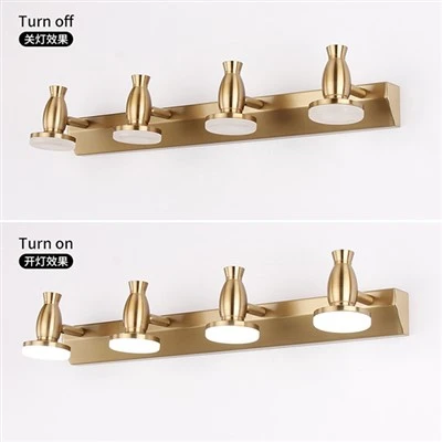 Brushed Gold Glow: Vanity Light With Vintage Elegance